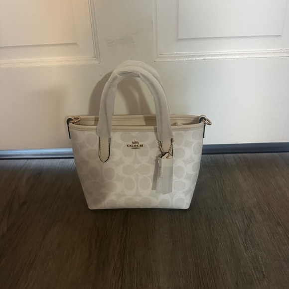 Coach Handbags - Coach Cream Mini Tote Bag